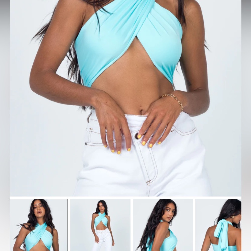 WHITE Princess Polly Midnights Wrap Top
